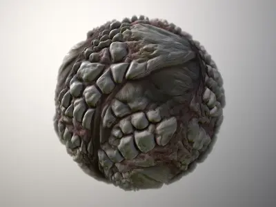 Material Skin Monster 1 Seamless PBR Texture Texture