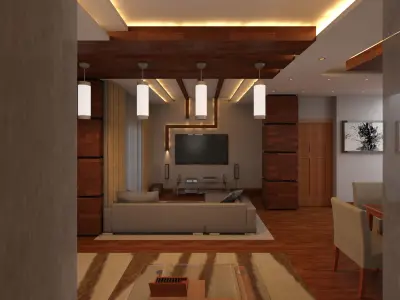 Revit Dining and living room 3D model