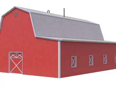 5 PBR Farm Buildings Collection 3D Model Pack