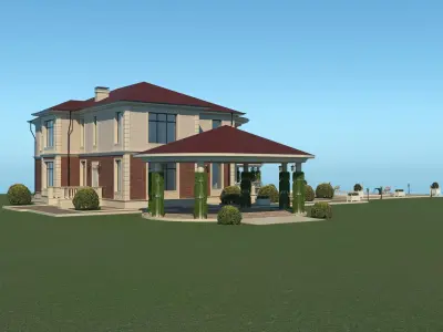 Villa for family 4 3D model