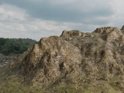 Mountain Rock 3D Model Low-poly 3D model