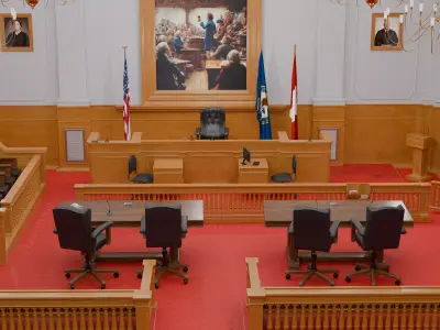 Realistic Courtroom 3D model