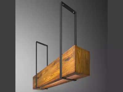 wooden light  Free 3D model