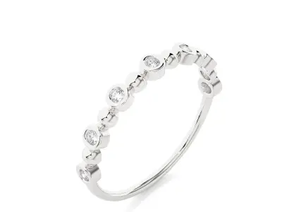 Light Minimalist Diamond Ring 3D print model