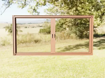 Simple Window With Materials Added 3D model