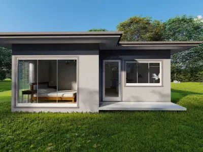 3D Architectural House Low-poly 3D model