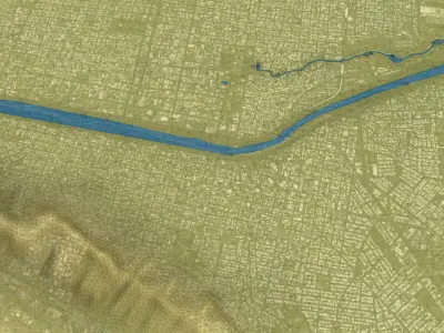 Monterrey - Topography Terrain Low-poly 3D model