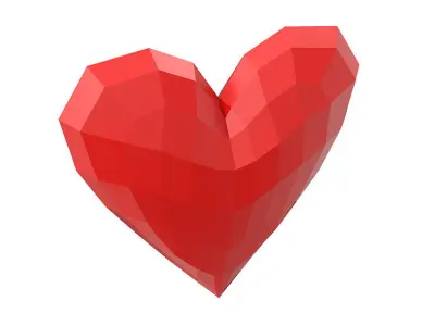 Heart Simple  Low-poly 3D model