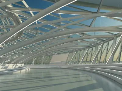 Futuristic Interior Scene 22 3D model