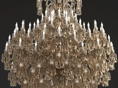 Baccarat chandelier 3D model
