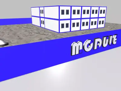 Presentation stand Modular building 3D model