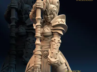 Armored Warrior Crimson Morning Star C 32mm and 75mm 3D print model