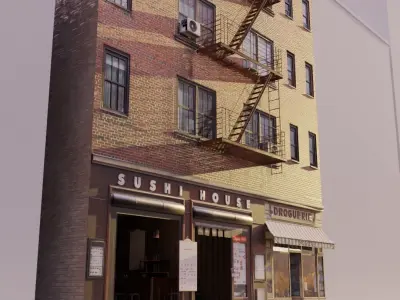 City Building Photo Real 3D model