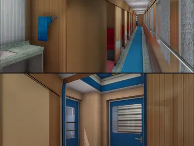 Trains Package Low-poly 3D model