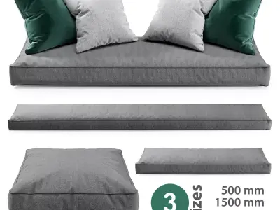 Seat Pillows Set 2 3D model