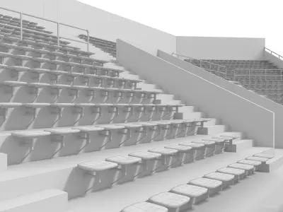 Stadium Tribune 09 Corner 3D model