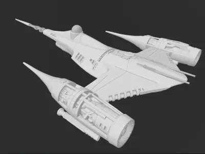 May the 4th -The MANDALORIAN Saison 3 - Din Djarin N-1 Starship 3D print model