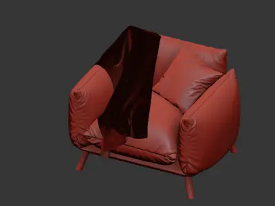 modern sofa chair  3D model