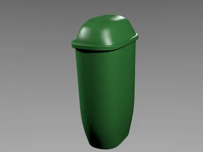 Trash bin 3D model 6