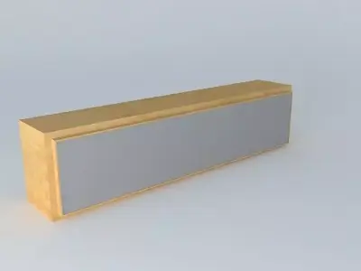 Shaded glass panel shelf DOORS HZ1V 4 17 BRW Milano Oak 3D model