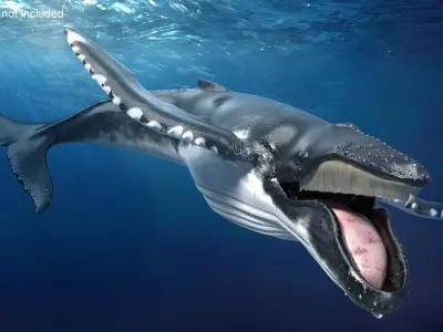  Realistic Humpback Whale Rigged for Maya 