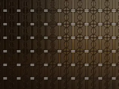 Black Glowing Sci-fi Floor Panel PBR Seamless Texture