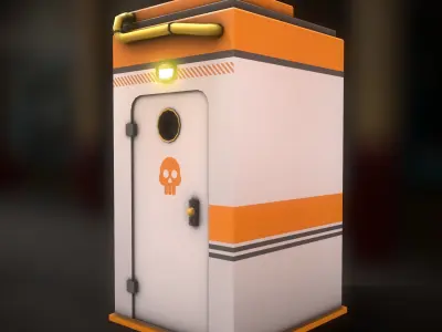 Street Shop props Low-poly 3D model