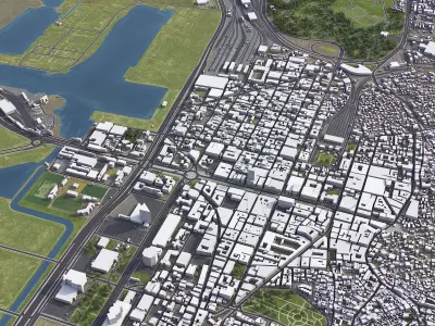 Tunis - 3D City Model Low-poly 3D model