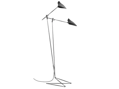 Doublepod wall lamp with balls 3D model