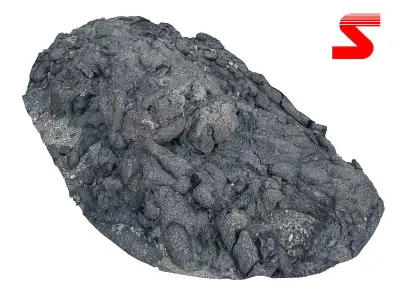 Lava Rock scan 16K Low-poly 3D model