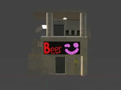 Futuristic Building Blend 3D model