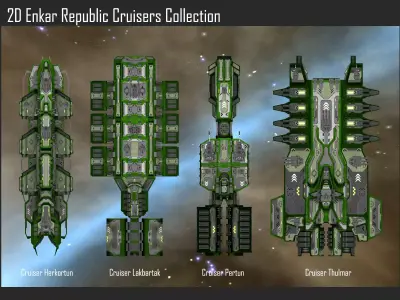 2D Enkar Republic Cruisers Collection Texture