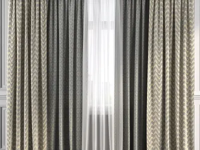 Curtain Set 225 3D model