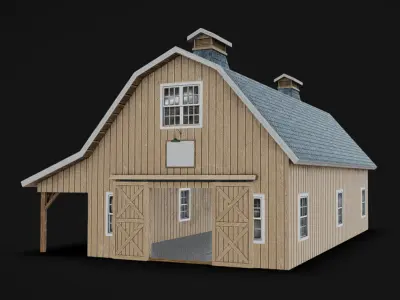 Barn 09 Low-poly 3D model