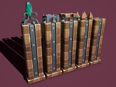 Fantasy obelisk 2 Low-poly 3D model