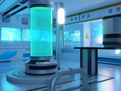 Scifi laboratory 3D model