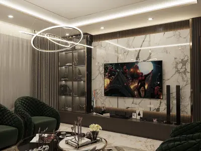villa lining room walk through 3D print model
