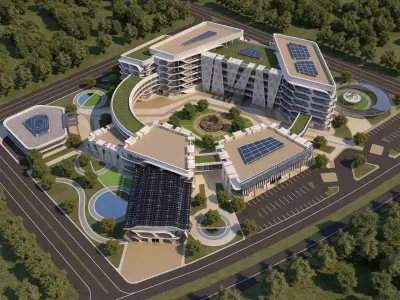 0062 - Hospital - Medical Building - 2Ds Plans - 3Ds Files 3D model