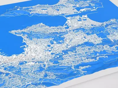 Cityscape Wellington New Zealand 3D model