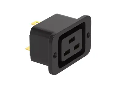 IEC 320 C19 Socket Module 3D model