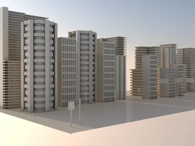 tower building mograph 3D model