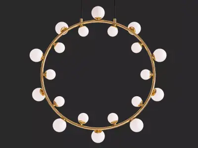 AK947 chandelier with balls hanging from it 3D model