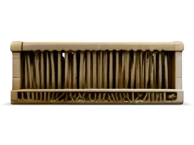 Ornate Balustrade Section Architectural Detail Low-poly 3D model