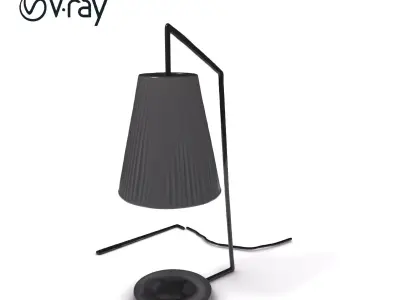 Modern Black Table Lamp Model Pack Low-poly 3D model