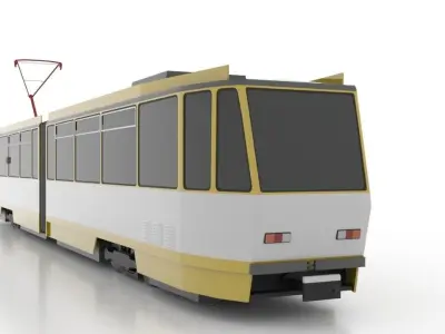 Tatra KT4D-G Low Low-poly 3D model