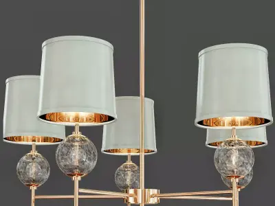Latitude Aged Brass Chandelier 3D model