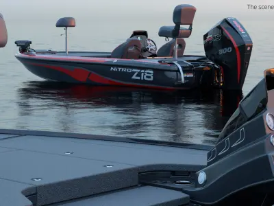  Nitro Z16 Sport Angler Boat Red Black 
