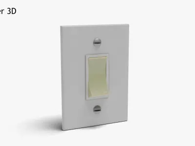 Phosphorescent Light Switch Low-poly 3D model