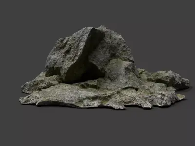 Rock 3-9 Low-poly 3D model