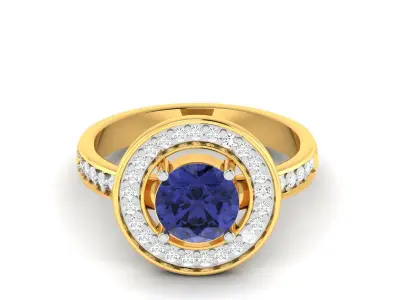 Diamond Ring For Women 3d Print Model 3D print model 27